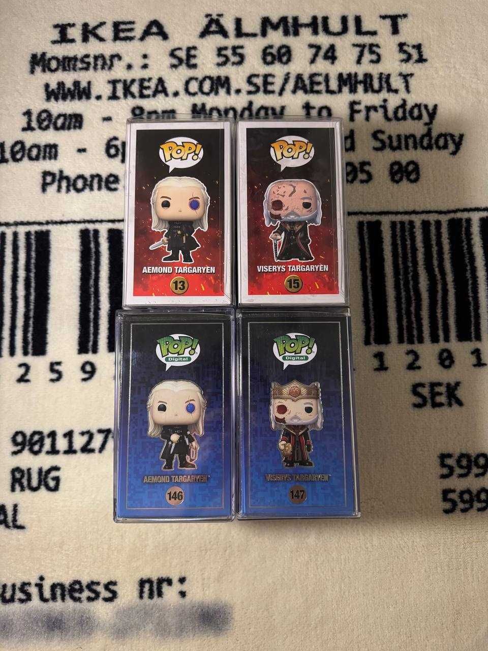 Фанко Поп НФТ (Funko pop NFT) Дом Дракона #13,#15,#146,#147