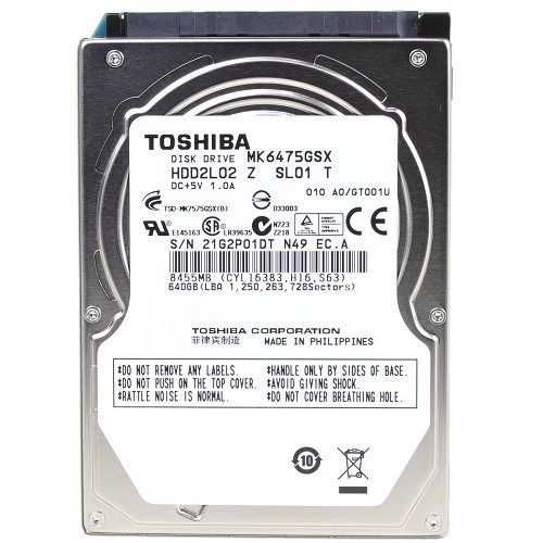 Toshiba MK6475GSX Sata II (3 Гбит/c), 2.5"/ HDD 640Gb 5400rpm/  8Mb