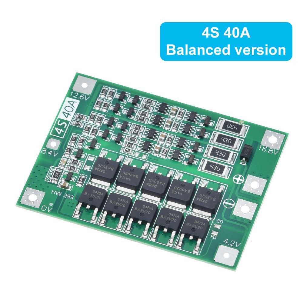 Защитная балансировочная BMS плата 1S/2S/3S/4S/5S/6S/7S для Li-ion акк