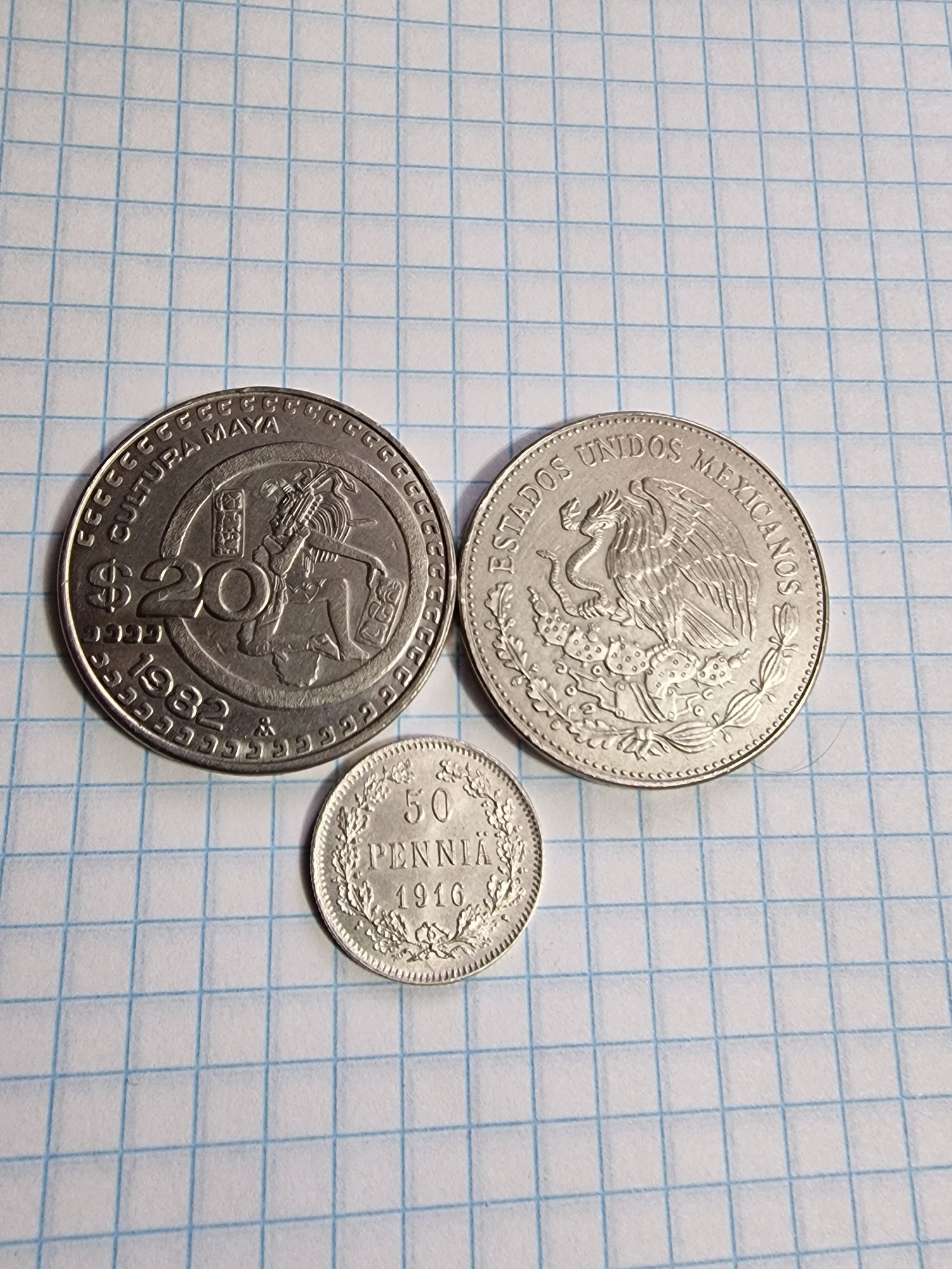 Монеты СССР,Украины,Мексики,Финляндии