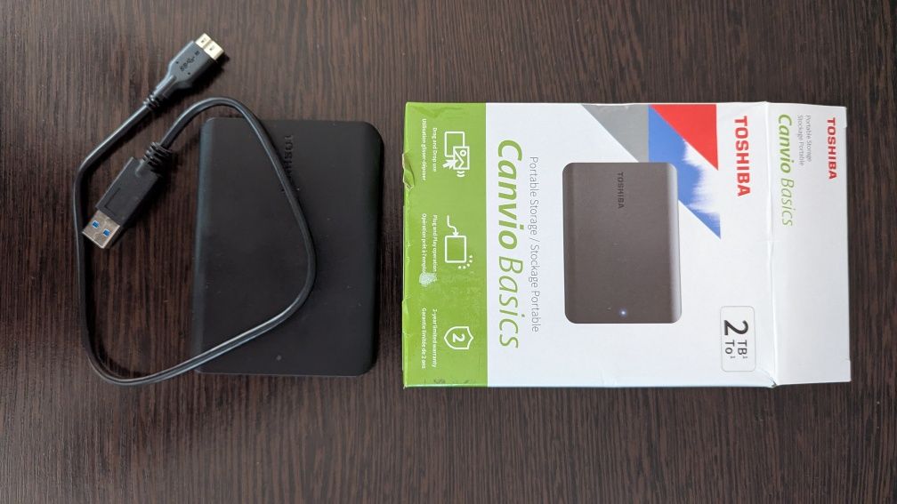 Внешний накопитель HDD Toshiba canvio basics 2000 ГБ