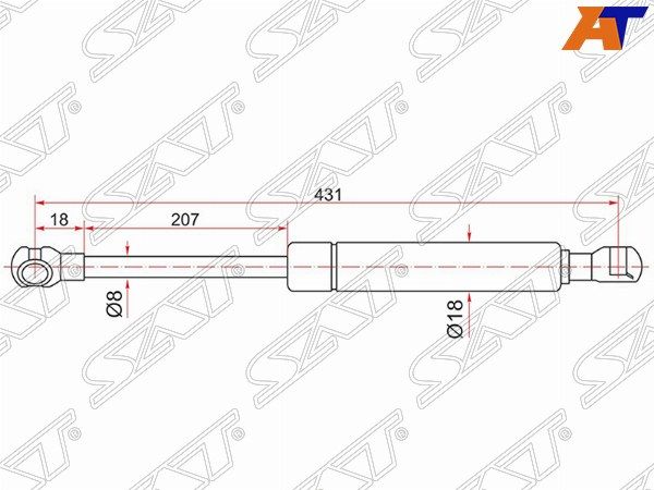 Амортизатор капота Nissan Teana