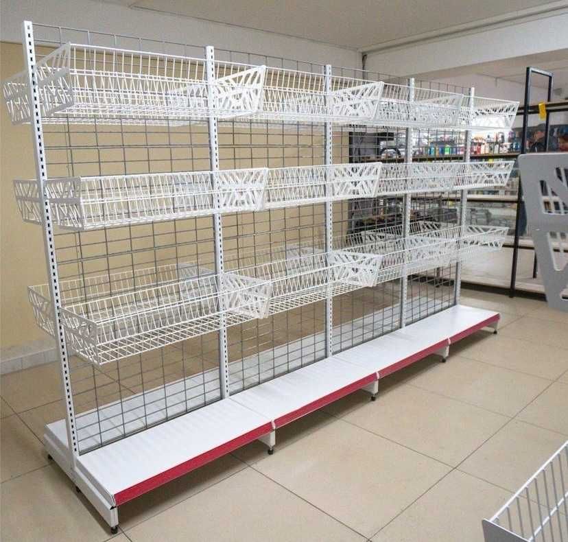 Металлический стеллаж сборный, торговые стеллажи, железная мебель asts