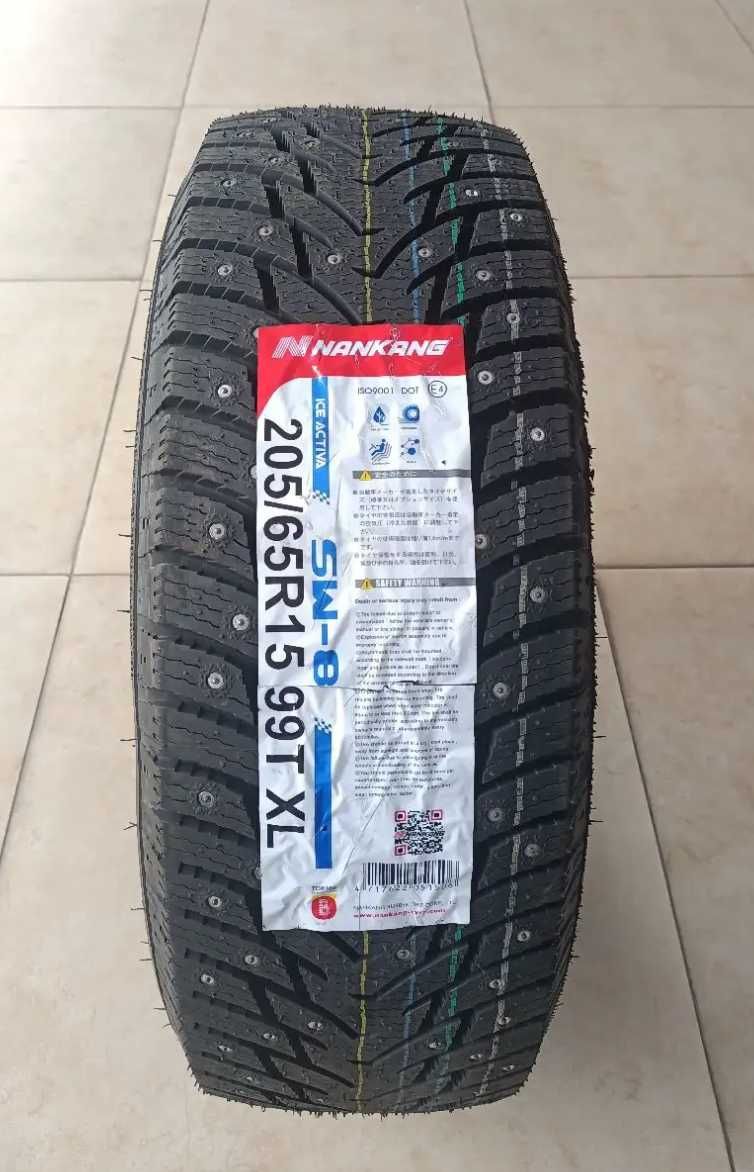 Новые Зимние шипованные шины Nankang SW-8 Ice Activa 205/65 R15 99T