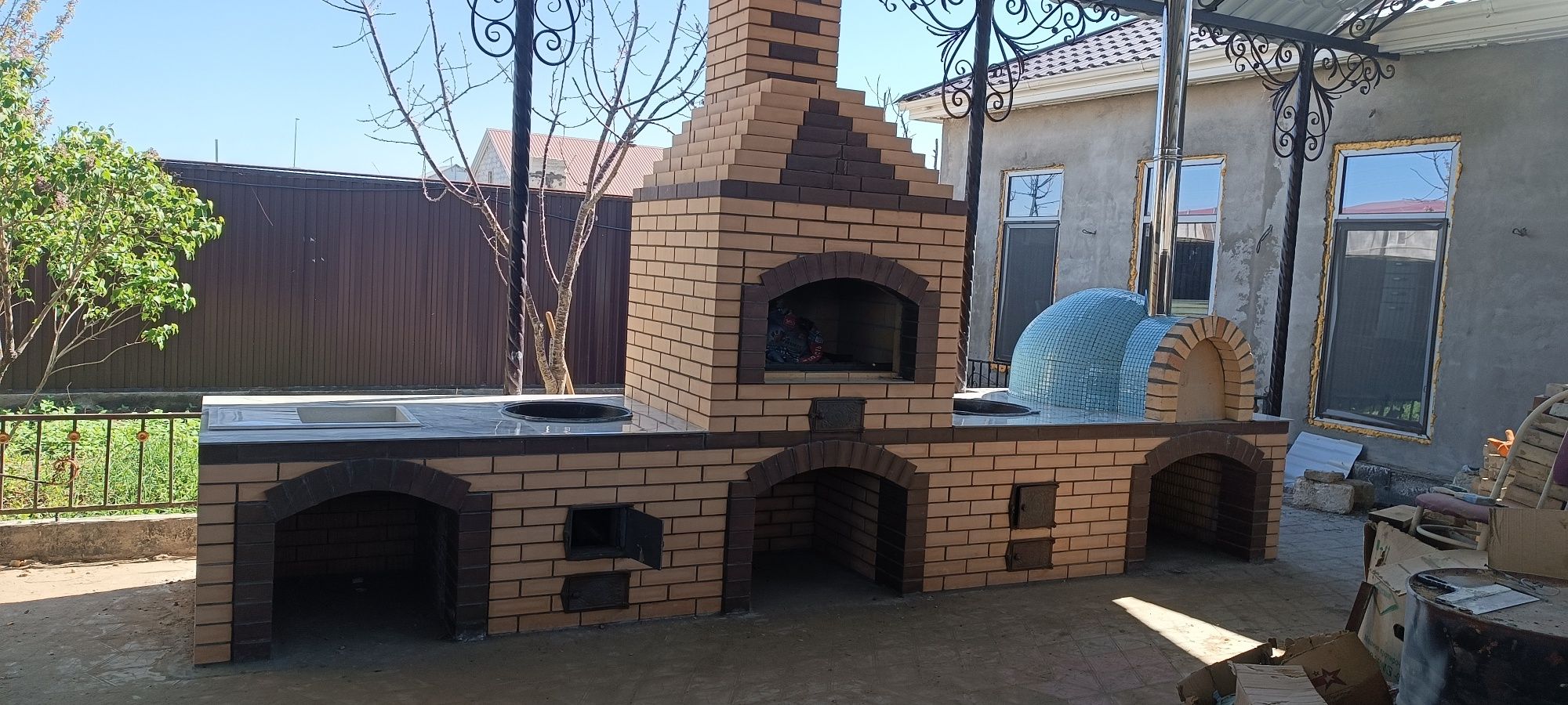 Уличные барбекюр казандик тандир пампейски печ ясаймиз