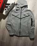 Худи Nike tech fleece серого цвета