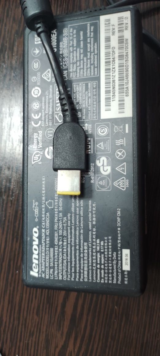 Блок питания/зарядка ноутбука Lenovo ADL135