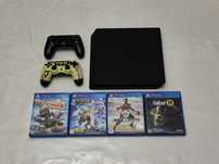 PS4 SLIM 500GB 2 джюстик 4 игры
