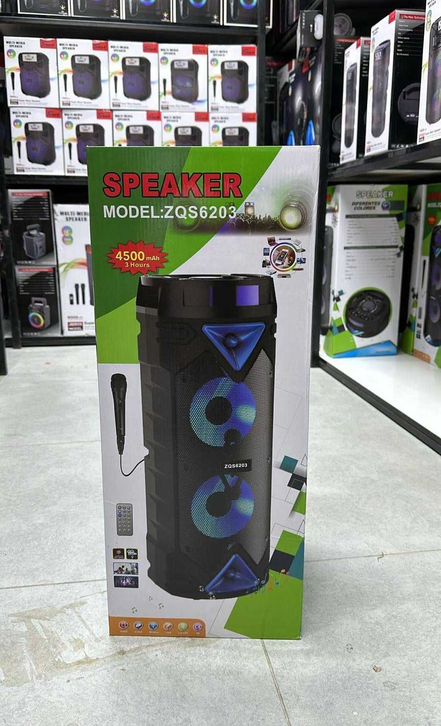 Колонка с микрофоном, портативная колонка, колонка с Bluetooth