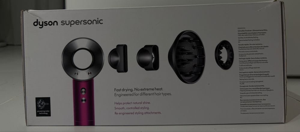 Оригинальный Фен  Dyson Supersonic HD03, с набором расчесок