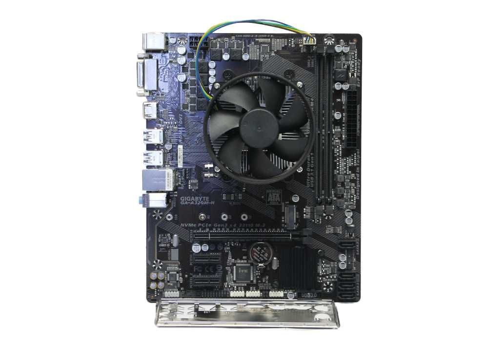 Мат.Плата AM4 GIGABYTE GA-A320M-H 2x DDR4 CPU Fan в комплекте. Прошит