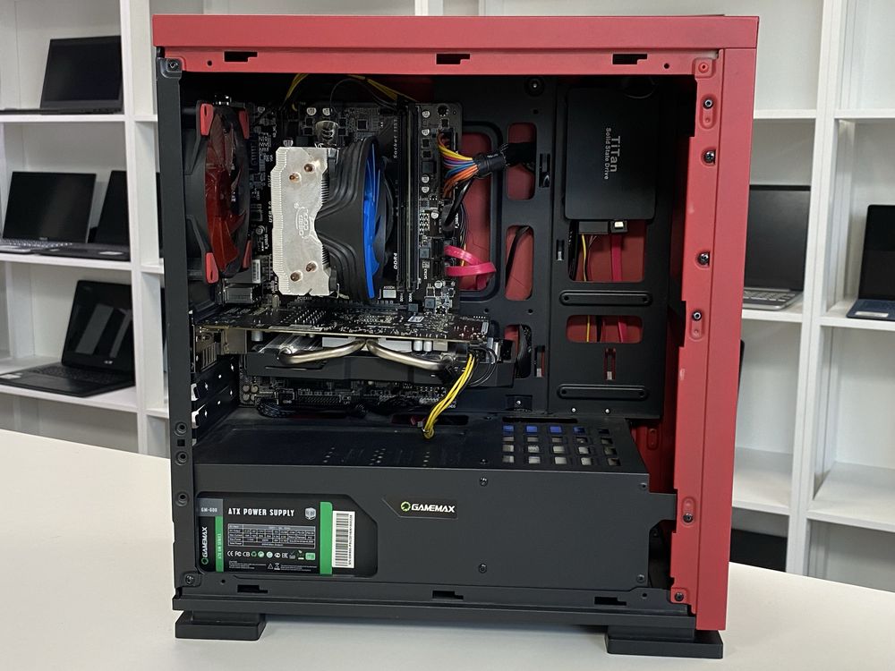Бюджетный игровой системный блок - Core i5-7400/8GB/128+1TB/Radeon7800