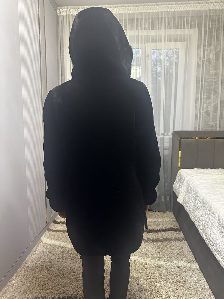 Шуба норка с мутоном