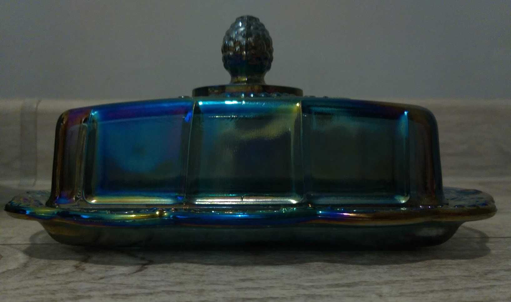 Винтажная масленка из Карнавального стекла от Indiana Glass