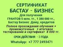 Сертификат бизнес бастау очень срочно в течении дня