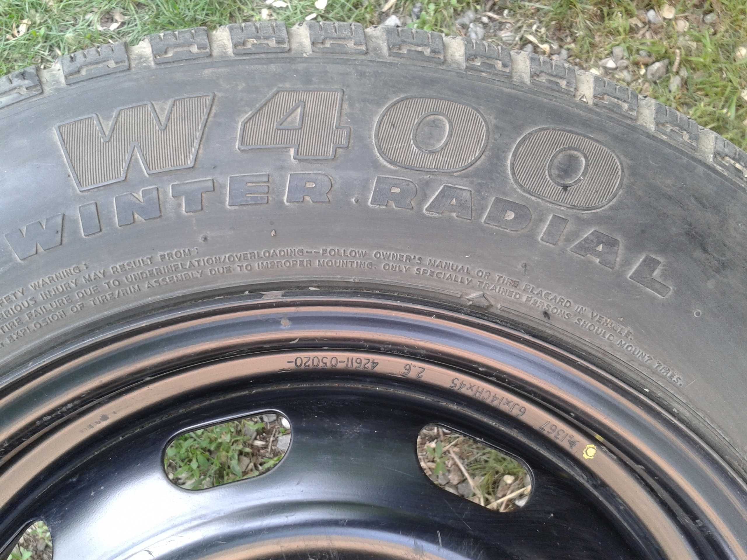 Hankook бескамерная 175 70 R14 всесезонная шина диск Carina запаска