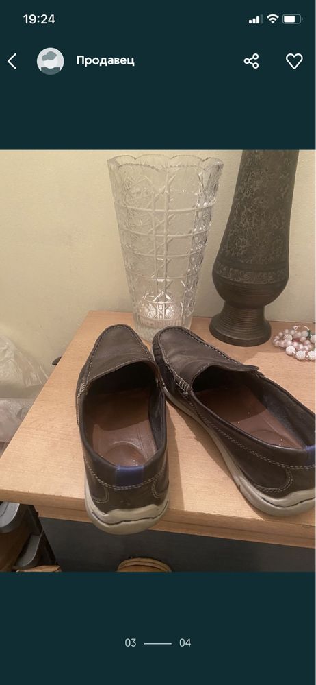 Мокасины . Clarks, кожаные