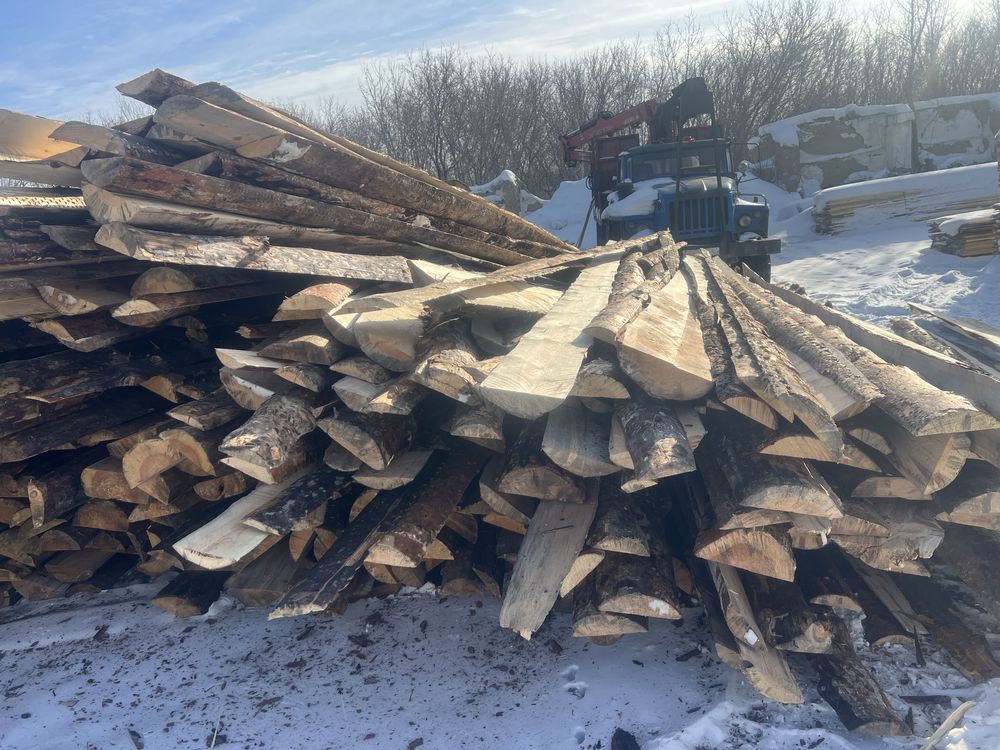 Доска обрезная, горбыль, дрова, необрезная доска