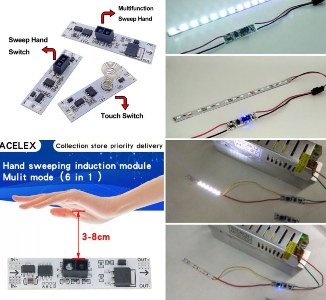LED сенсор алюминиевый профиль для диодной ленты светодиоды лед лента