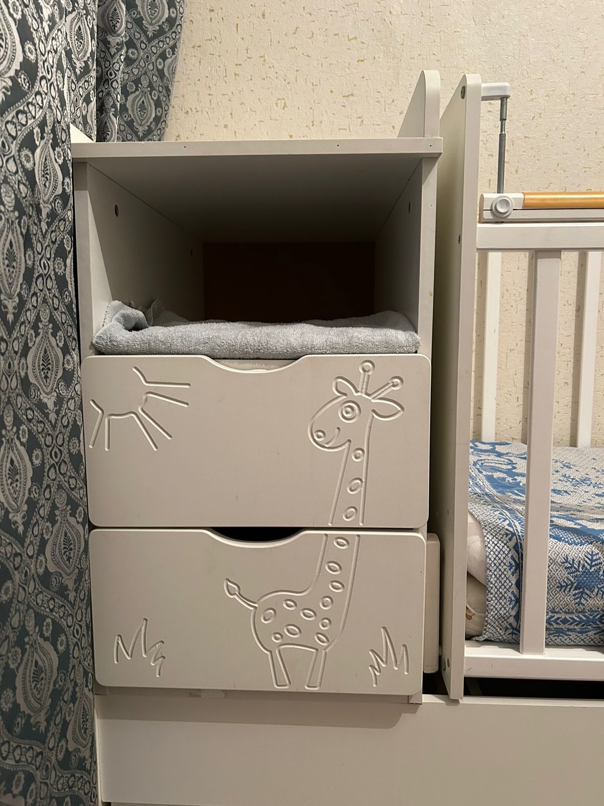 Кроватка трансформер с матрасом, новые бортики и одеяло в подарок