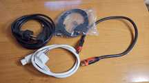 Провода vga, HDMI, провод питания 220v