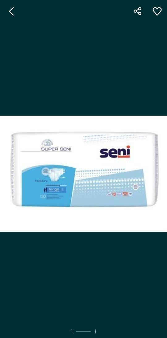 Подгузники Seni super размер L