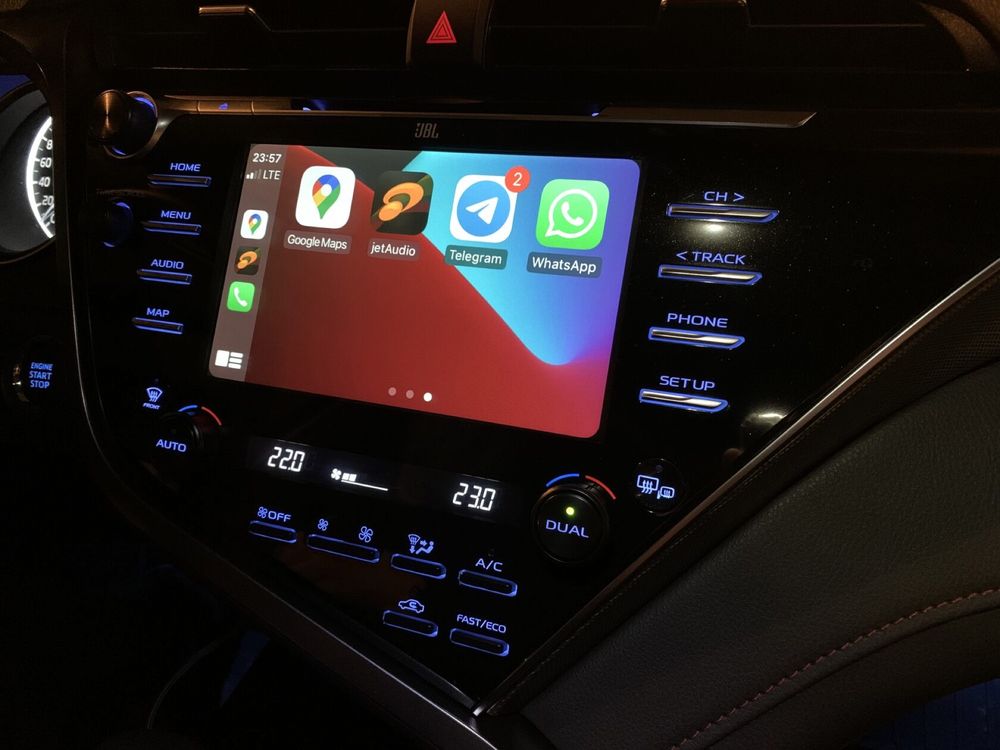 Установка Apple carplay, camry 70