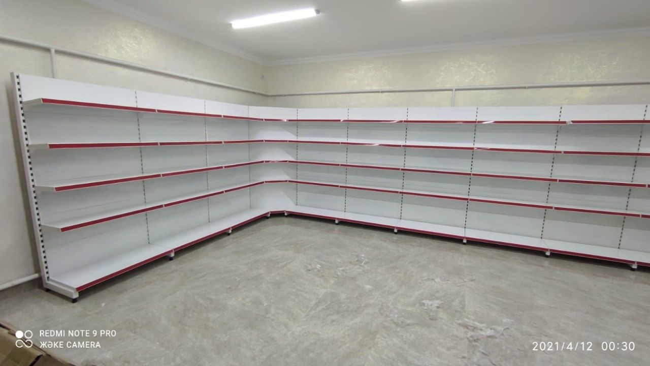 Стеллаж металлические полки для магазина овощные перфорированный хлеб