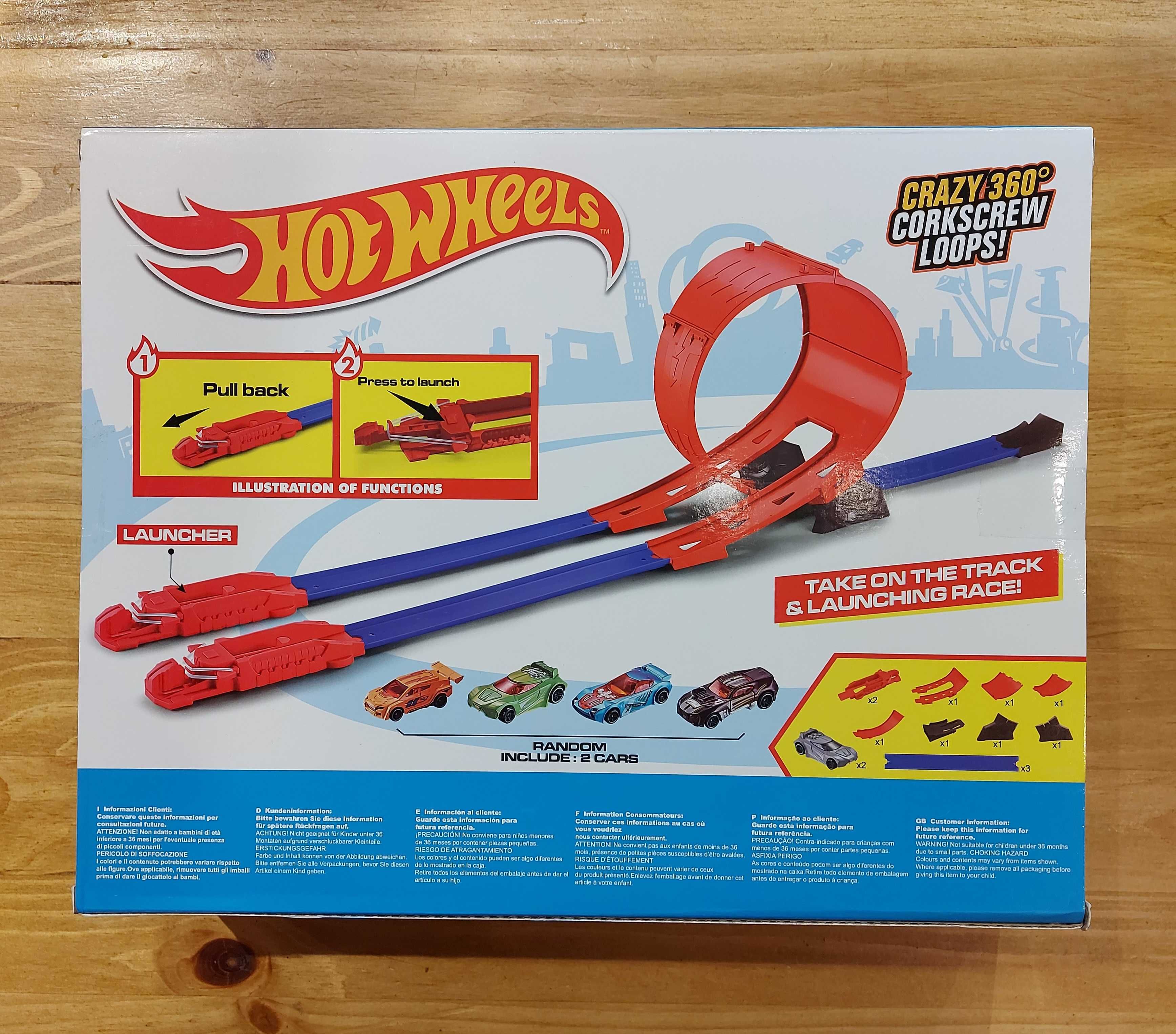 Трек "Hot wheels" Красная Мертвая петля. Хот вилс. Трасса. Две машинки