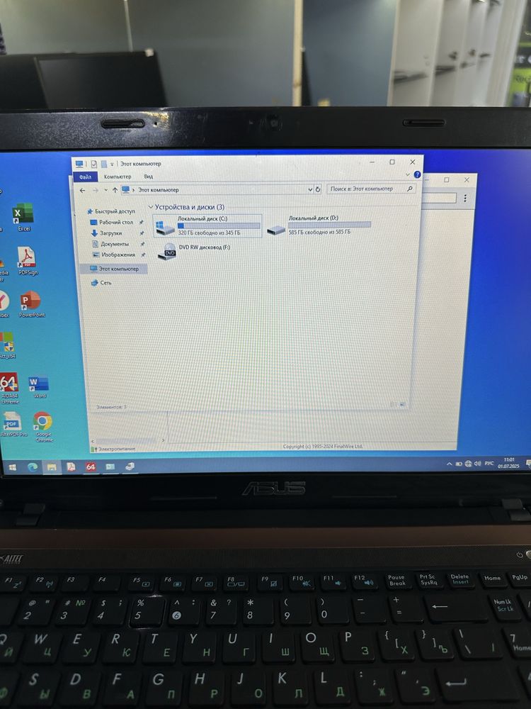 Гарантия Asus Core i3-2328/ОЗУ-4ГБ/ЖД-1000ГБ емкость 68% в хорошем сос