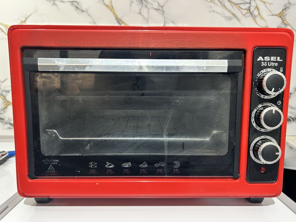 Настольная электропечь ASEL 36L красный