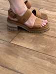 Босоножки натуральный нубук, кожа Timberland 36-37