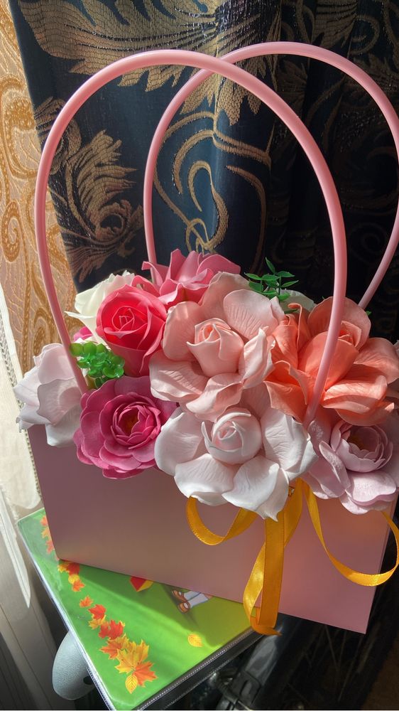 Букет из мыльных роз