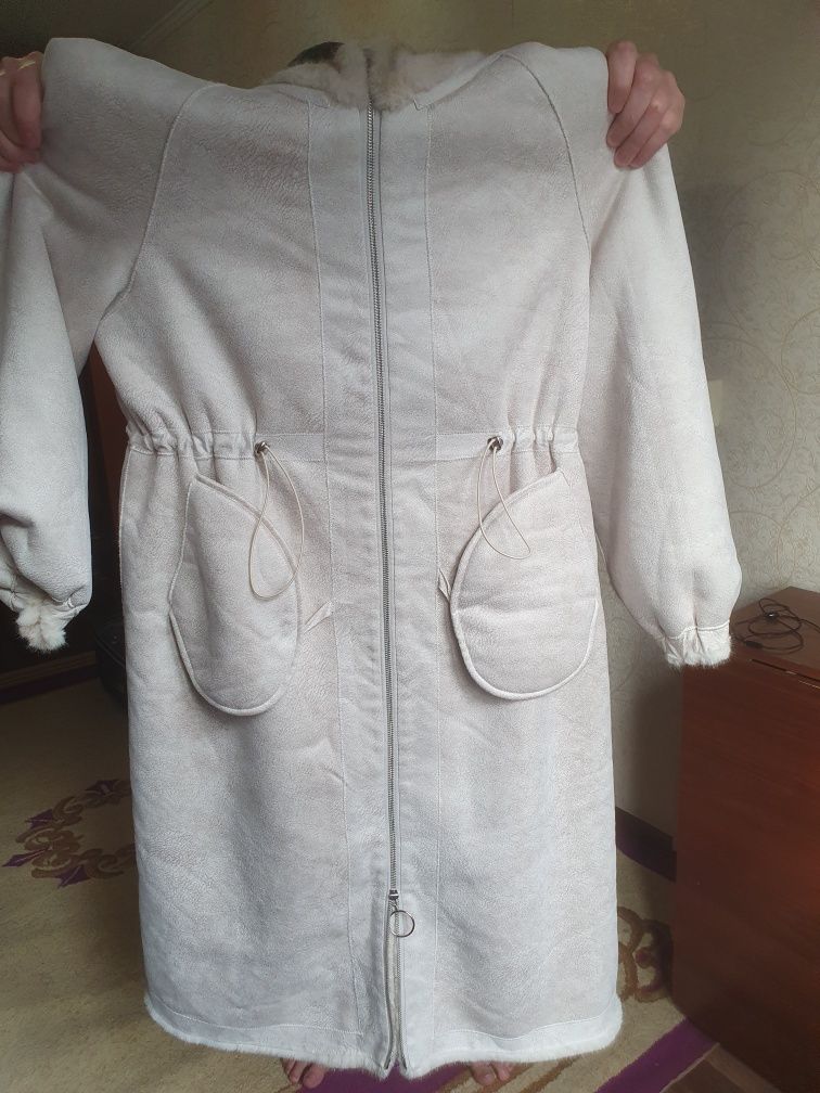 Продам шубу из эко норки. Оверсайз