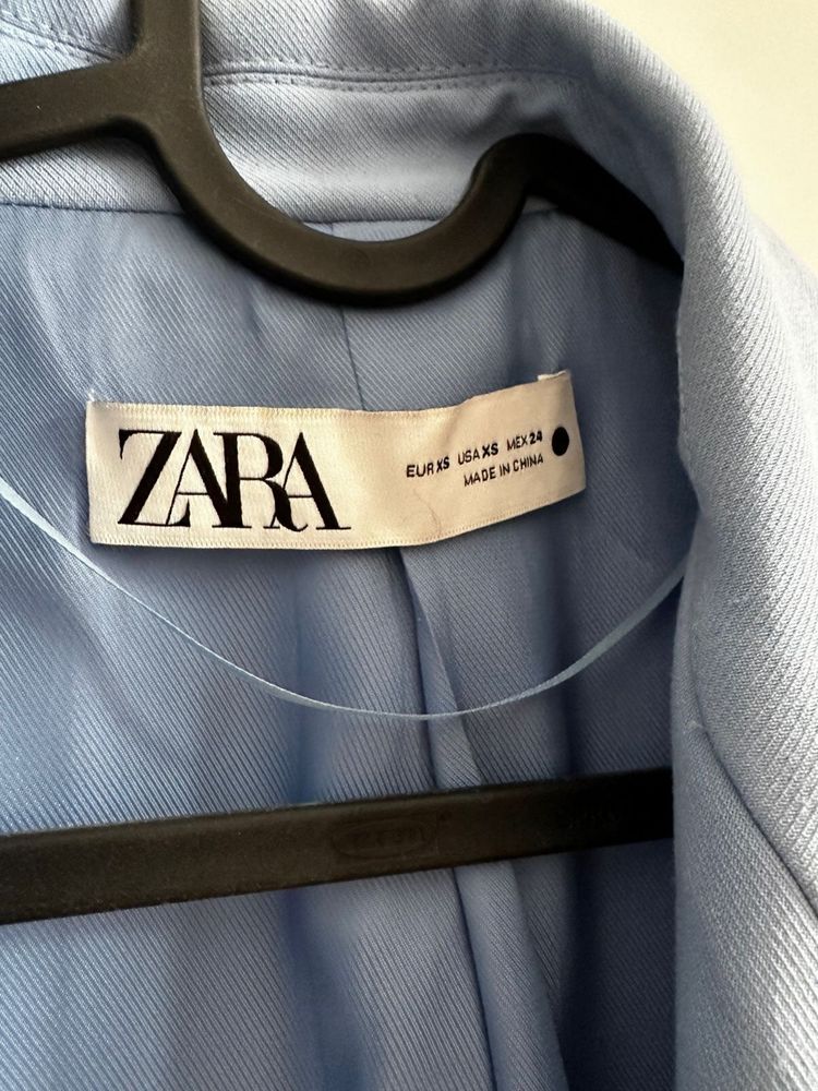 Синий пиджак Zara женский, размер - Xs