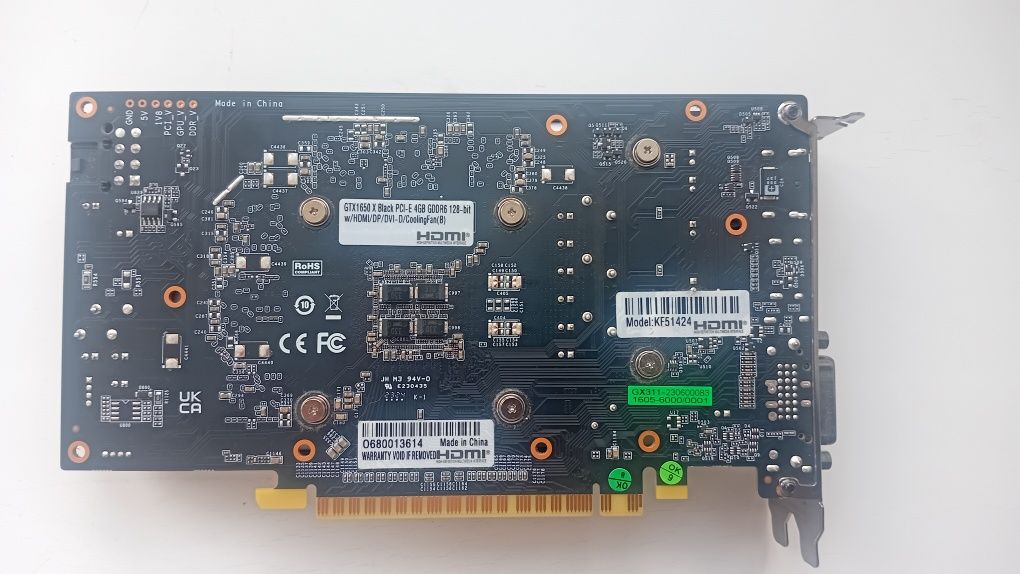 Продаю KFA2 GeForce GTX 1650 X Black 4GB GDDR6