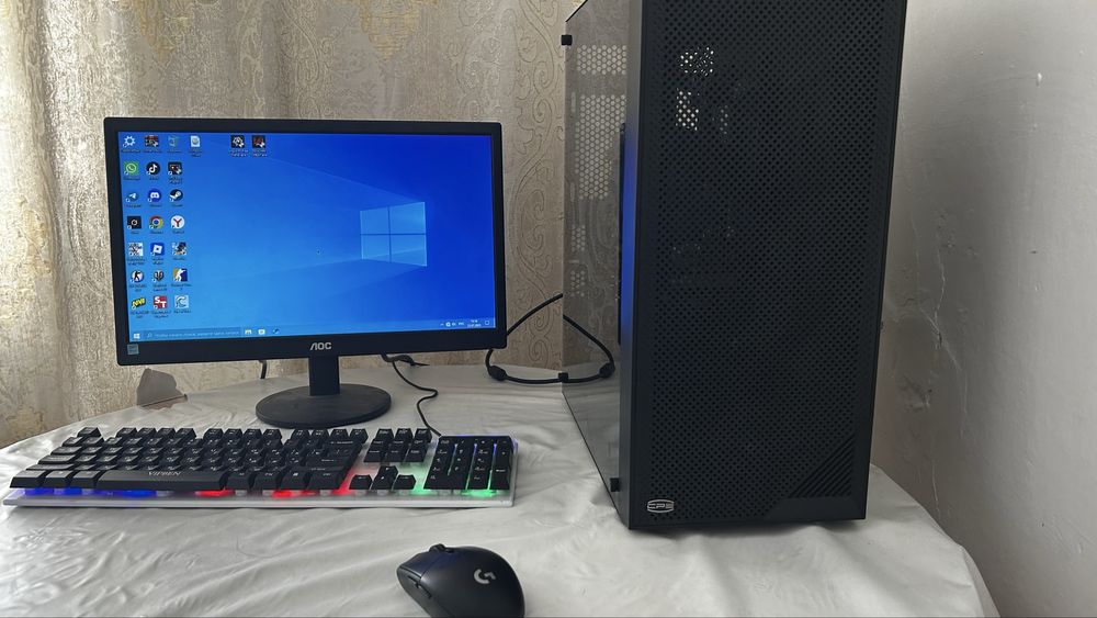 Готовый игравой ПК |i5+GTX750Ti+75гц монитор+мышка logitek g304 1ms|