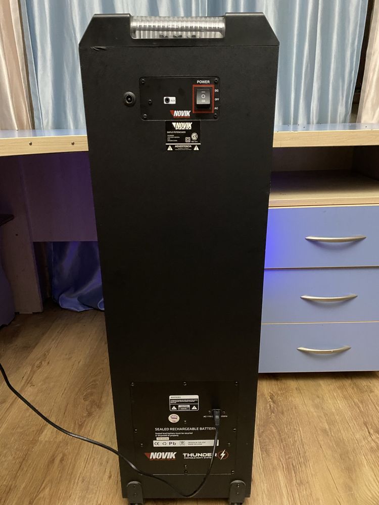 Колонка Bluetooth NOVIK Thunder, мощный звук, AUX/USB/FM