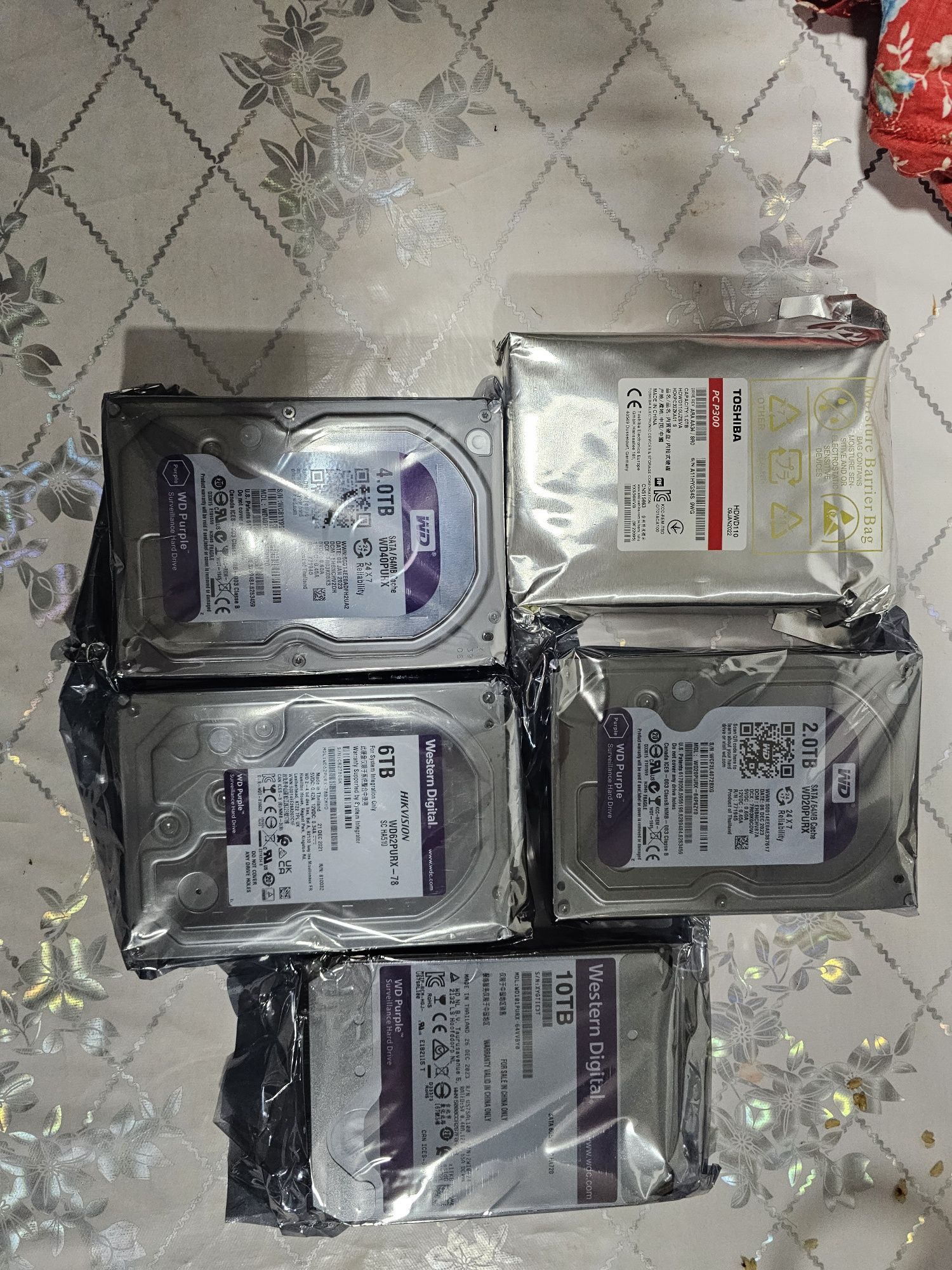 Жесткие диски 500гб 1тб, 2тб, 3тб, 4тб, 6тб, 10тб,  12тб