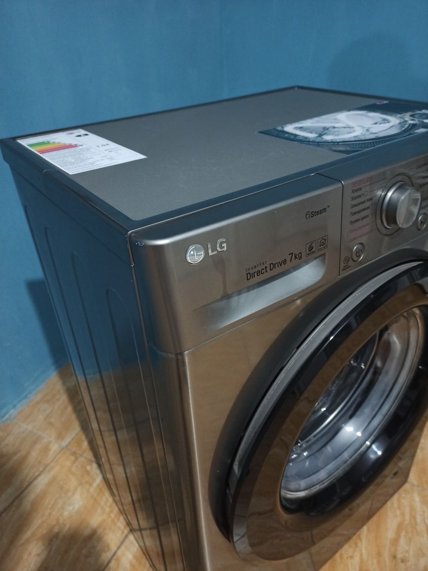 Стиралный Паровой LG Grey Platinum color Wash стиралка автомат TrueSt