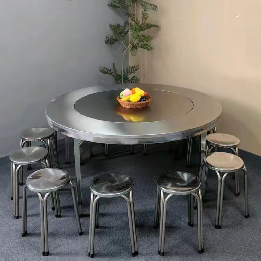 Стол круглый из нержавейки