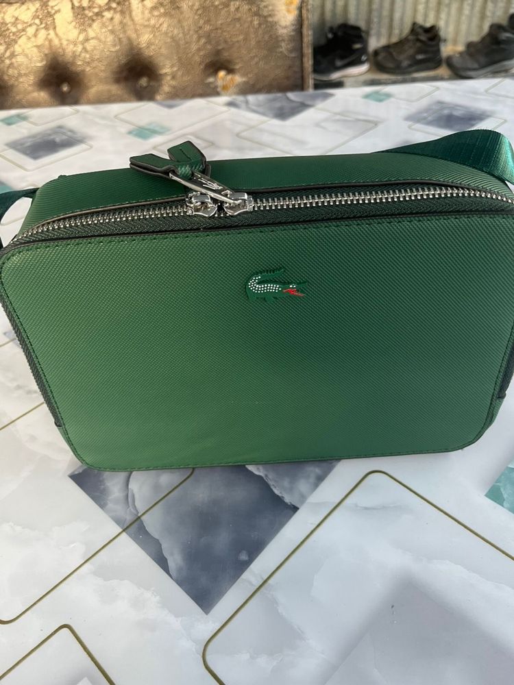 Барсетка lacoste темно зеленая