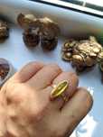 Продам советский золотой перстень, с янтарем.