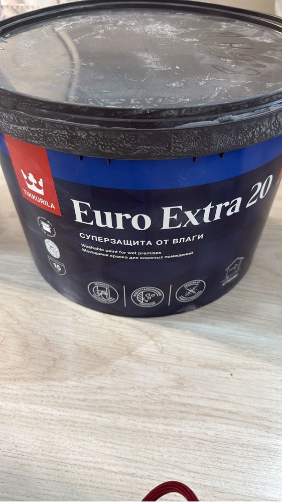 Краска Тиккурила м498 Tikkurila   Серый цвет.  9 л и 2,7 л.