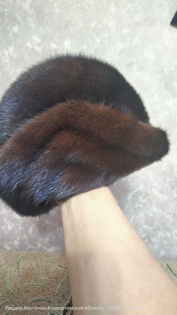 Шапка норковая женская