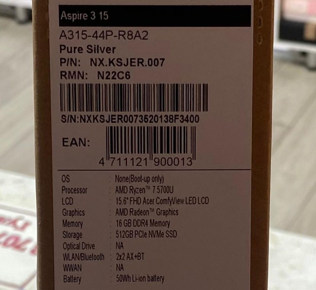 Ноутбук acer RYZEN 7!