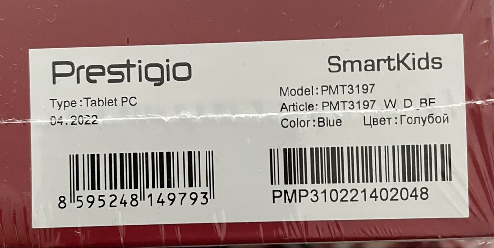 Планшет детский Smartkids Prestigio