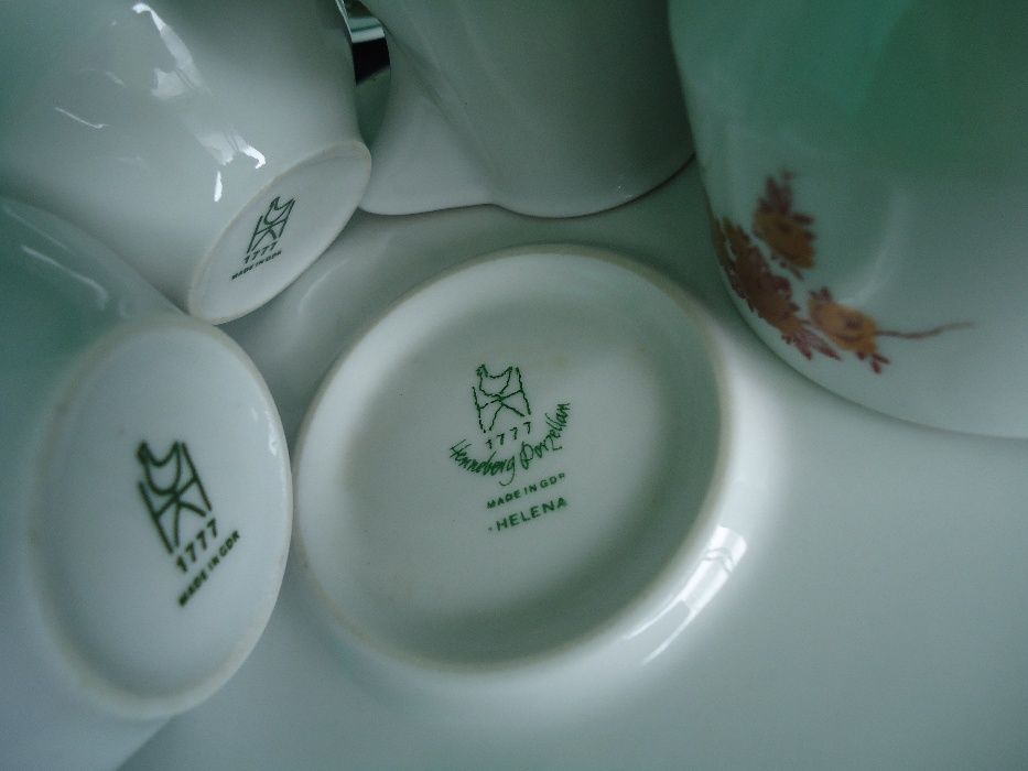 Раритет Made in GDR Кофейный сервиз из костяного фарфора 1980-х годов