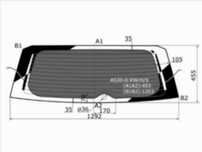 Стекло заднее затемненное с обогревом  Toyota Rav 4