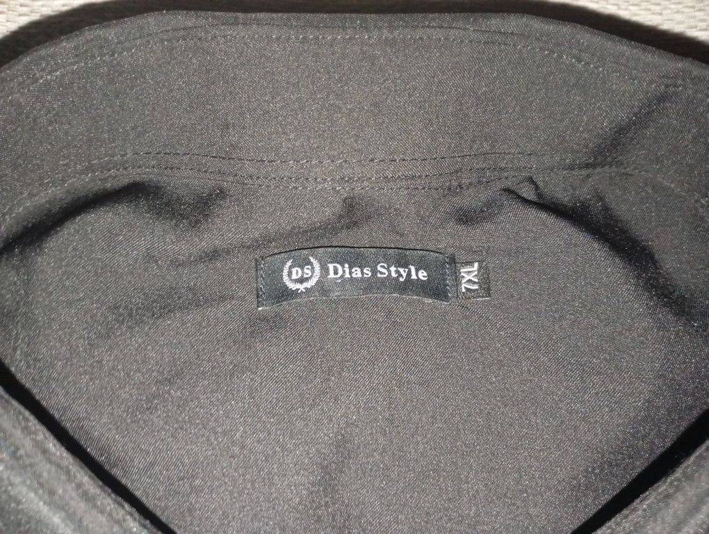 Чёрная рубашка на замке Dias Style (made in Turkey)